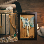 Prakeiktų daiktų &bdquo;Dead Shadow Box&ldquo; ekranas rankų darbo baisus mumifikuotas lavono meno ornamentas One Size