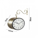 Stoties sieninis laikrodis, platformos kabantis laikrodis, geležinkelio laikrodis, namų dekoras