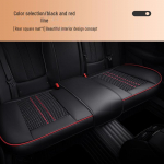 Visą sezoną skirtas automobilio sėdynės pagalvėlių rinkinys pagrindiniam vairuotojui, su odine ir ledine &scaron;ilko medžiaga ventiliacijai ir neslidžioms savybėms. Line Three-seater raudona/juoda