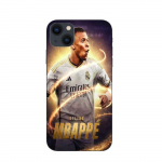 Coque Maniacase pouriPhone 13 mini Kylian Mbappe Real Madrid Wallpaper juoda