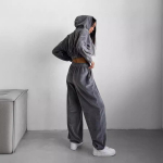 Derinantys komplektai Vienspalviai gobtuviniai džemperiai Kardiganai Džemperiai Kelnės Kulk&scaron;nies ilgio Pie&scaron;tukinės kelnės Ki&scaron;enės High Street Slim Fit S pilka spalva
