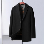 Dvipusis vilnonis paltas vyri&scaron;kas nuimamas baltų ančių pūkų pamu&scaron;alas Gyvenk viduje Gyvenk veidas Dviem būdais dėvimas rudens ir žiemos vyri&scaron;kas vilnonis paltas Paltas 195 juoda