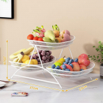 Eleganti&scaron;kas vaisių serviravimo padėklas pramogoms ir vakarėliams namuose balta