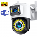 4K 8MP 10x priartinimo WiFi apsaugos kamera lauko, 3 objektyvai, 2 ekranai, dvipusis garsas, judesio aptikimas, vaizdo stebėjimas, CCTV IP kamera Yoosee 6MP No Zoom