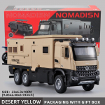 1:24 &bdquo;Mercedes Benz&ldquo; kemperio RV namelio ant ratų žaislinis automobilio modelis, lietaus metalo laužo sunkvežimio žaislinis automobilio modelis su garsu ir &scaron;viesa, tinkantis vaikams, berniukams ir mergaitėms