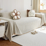 Sofa Cover Blanket for All Seasons All-inclusive Sofa Towel Chenille Cover Living Room Sofa Cover Anti-cat Scratch Sofa Cover 180X130cm balta