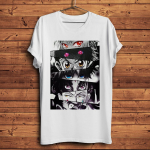 Hunter x Hunter GON Killua Eyes juokingi anime mar&scaron;kinėliai Vyri&scaron;ki vasarai, nauji balti laisvalaikio trumpomis rankovėmis mar&scaron;kinėliai Unisex OTAKU streetwear mar&scaron;kinėliai L