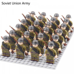 Antrasis pasaulinis karas 24 vnt / partija Kariniai kareiviai Statybiniai blokai Rinkiniai Ginklai Sovietų JAV JK Kinija Prancūzija Armija Veiksmo Figūros Plytos Žaislai Vaikai Dovanos