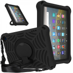 Dėklas Amazon Fire HD 8 Plus 10-os 12-os kartos 8,0 colių 2020 2022 m. EVA vaikams saugus, su traukimo žiedu, smūgiams atsparus, su petne&scaron;ėle, stovas, plan&scaron;etinio kompiuterio dangtelis Fire HD 8 2022