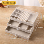 Aksominė papuo&scaron;alų dėžutė su apsauga nuo oksidacijos, skaidrus akrilinis laikiklis auskarams, vėriniams ir žiedams