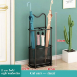 Skėčių stovai vidaus metalinis stovas tarpdurelių laikymo kibiras su kabliu, didelės talpos skėčių laikiklis Paprastos skėčių laikymo dėžutės juoda