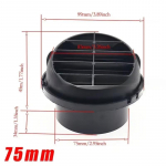 42mm/60mm/75mm/90mm Oro Ventiliacijos Ortakų T Y L Gabalas Alkūnės Vamzdis Webasto Dyzeliniam Stovėjimo &Scaron;ildytuvui I&scaron;ėjimo I&scaron;metimo Jungtis Jungtis 75mm Type C
