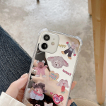 Animacinio stiliaus veidrodinis telefono dėklas, skirtas iPhone 15, Apple 16, Huawei Mate 60 Pro, Honor 90 Honor 60