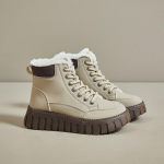 2024 žiemos nauji vidutinio auk&scaron;čio batai moteri&scaron;ki velvetiniai &scaron;ilti universalūs studenti&scaron;ki dideli medvilniniai batai &scaron;ilti mufinų batai užsienio prekyba 40