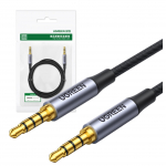 Kabelis Mini Jack 3.5mm Ugreen AV183, Aux, 3m (Juoda)