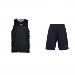 Under Armour SS24 Bėgimo Fitneso Greitai Džiūstanti Kvėpuojanti Berankovė Palaidinė Treniruočių &Scaron;ortai Atsitiktinis Sportinis Rinkinys Vyri&scaron;ki rinkiniai Juoda 21500201-001+24500111-001 M