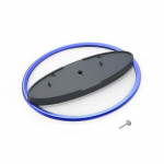 Vertikalus stovas PS5 Pro/PS5 Slim/PS5 konsolei Metalinis laikiklis Neslystantis pagrindas Playstation 5 žaidimų konsolei tvirtinti Priedai mėlyna