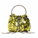 Mini ry&scaron;kūs kibiro formos krep&scaron;iai ir rankinės moterims prabangus dizainerio delninukas blizgučių crossbody krep&scaron;iai beige