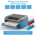 36 Eggs Dviejų maitinimo &scaron;altinių inkubatorius, visi&scaron;kai automatinis skaitmeninis kiau&scaron;inių inkubatorius, buitinis brooderis, vi&scaron;tienos pauk&scaron;čių inkubatorius