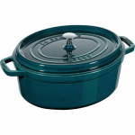 Ovalus ketaus puodas - STAUB - 31 cm - Mėlynas La Mer - 5,5 l - Suderinamas su indukcija