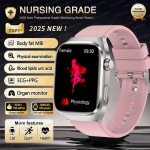 2025 Naujas Kraujo Lipidų &Scaron;lapimo Rūg&scaron;ties Gydymo I&scaron;manusis Laikrodis Vyrams EKG+PPG &Scaron;irdies Ritmas Sportas HD Skambutis Sveikatos Stebėjimas Samsung I&scaron;maniajam Laikrodžiui Pink