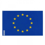 Europos vėliava įvairių dydžių &ndash; 120 x 180 cm &ndash; Poliesteris &ndash; Metalinės kilpos &ndash; Atsparus gryna