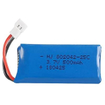 Įkraunamas LiPo akumuliatorius 3,7V 500mAh RC dronams HUBSAN X4 H107L H107C H107D, V252, JXD 385 | Mėlynas | 42x20x8 mm &ndash; 13g mėlyna