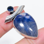 Natural Sodalite, Topaz Gemstone 925 Sterling Silver Jewelry Pendant 1.69 r2u50