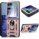 Coque de protection - BOOLING - Galaxy Z Flip 7 - Rigide - Rose - 2 Verres Tremp&eacute;s