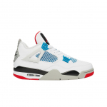 Air Jordan 4 Retro SE What The 4 Vyri&scaron;ki sportbačiai Balti Karinio Mėlynumo Ugnies Raudonumo CI1184-146 43