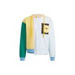 Adidas Originalūs &bdquo;X Melting Sadness&ldquo; lėlių serijos asimetrinio apvado lopų darbo megztiniai su unisex mi&scaron;rių spalvų HC0348 palaidine S