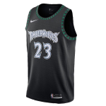Nike X NBA Bendradarbiavimas Minnesota Timberwolves Butler 23 Raidės Logotipo Apvalaus Kaklo Megztinis Patogus Krep&scaron;inio Maikė Vyri&scaron;ka maikė Juoda AJ1971-010 2XL