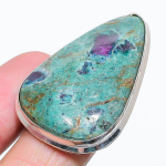 Ruby in Fuchsite Handmade 925 Sterling Silver Gift Ring Size 9 F9P50