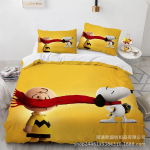 Snoopy mielas spaudinys patalynės komplektai antklodė lovos uždangalas užvalkalas pagalvės užvalkalas 2-3 dalių komplektai vaikams suaugusiems namų dekoras AU Single 140x210cm