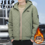 JEEP SPIRIT Men's Thick Hooded Short-Sleeve T-Shirt 5XL