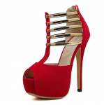 Seksualūs auk&scaron;takulniai moteri&scaron;ki batai platforma Peep Toe vestuviniai batai moteri&scaron;ki batai juodi raudoni batai moteri&scaron;ki auk&scaron;takulniai batai tacones mujer 3