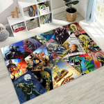 3D Geležinių Merginų Muzikos Grupės Meninis Kilimas-Takelis Miegamajam Svetainei Sofai Namų Durų Takelis Dekoras, Didelis Vaikams Neslystantis Grindų Takelis 70x100cm( 27x39in )