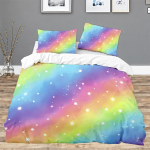 Lova Vaivoryk&scaron;tė Trys Dalys Spalvos Laipsni&scaron;kas Keitimas Mirksėjimas 3D Skaitmeninė Spauda Rinkinys 260 * 220Cm 50 * 91cm * 2 three-piece set