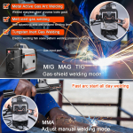 Multifunkciniai 4in1 MIG MMA MAG TIG 160C Inverteriniai suvirintojai Universalus ne&scaron;iojamas elektrinis suvirinimo aparatas I&scaron;manus