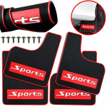 NAUJAS Guminis Sportinis 4mm Priekinis Galinis Komplektas Universalus Ralio Purvasaugiai Purvasaugiai Purvasaugiai Sraigtai Automobilis Auto SUV 4pcs-Sport