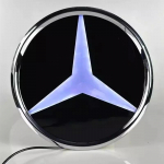 Automobilio priekinių grotelių logotipas &scaron;viečiantis 3D LED ženklelis Mercedes Benz W447 V klasės VITO emblemai &Scaron;viečiantis dekoratyvinis ap&scaron;vietimas