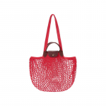 Longchamp Le Pliage Filet Madingas Drobės Pirkinių Krep&scaron;ys Moteri&scaron;kas Krep&scaron;ys Raudonas 10121HVH548 Red