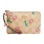 Coach Heart 16 Klasikinis monogramos vy&scaron;nių ra&scaron;to rankinis dėklas su užtrauktuku Mažas moteri&scaron;kas dėklas Chaki CF398-IMOT4 Basic Set (Bag+Dust Bag)