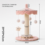 Sizalinis kačių draskyklė su besisukančiu žaislu