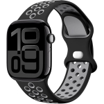 Silikoninis dirželis Apple Watch 11 10 9 8 7 46mm 45mm 42mm 41mm Ultra 3/2 49mm Kvėpuojantis apyrankė iWatch 6 5 4 SE 44mm 38mm 40mm 41mm