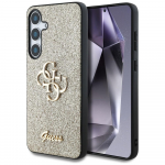 Dėklas Samsung Galaxy S25 Plus Guess Auksinis Logotipas Juodas
