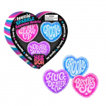 NeeDoh Teenie Sparkle Hearts | 3 vnt. mažų blizgančių &scaron;irdelių mink&scaron;ti žaislai | Fidget žaislų rinkinys vaikams ir suaugusiems | Mink&scaron;ti saldumynų įkvėpti streso kamuoliukai |