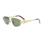 Celine Aviatoriaus stiliaus akiniai nuo saulės su logotipu Unisex akiniai nuo saulės Auksiniai CL40281U30N White Eyeglass Pouch