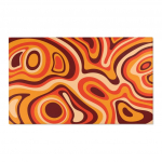 Oranžinis retro spiralės kilimas Psichodeli&scaron;kas groovy 70-ųjų kilimas Banguotas trippy kilimas Plotinis kilimas miegamojo estetikai Retro kilimai Y2k dekoras Namų kilimai 120x160cm brown