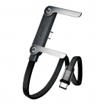 &Scaron;oninis telefono įkroviklis su telefono laikikliu - 240W greitas įkrovimas, USB-C į USB-C, Suderinamas su iPhone 17-15, Android įrenginiais